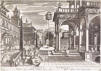 HENDRICK HONDIUS (after Paul Vredeman de Vries) The Books of Architecture, the Five Senses